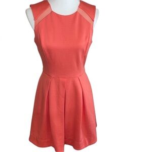 bebe Fit and Flare Dress Coral Color Size Medium